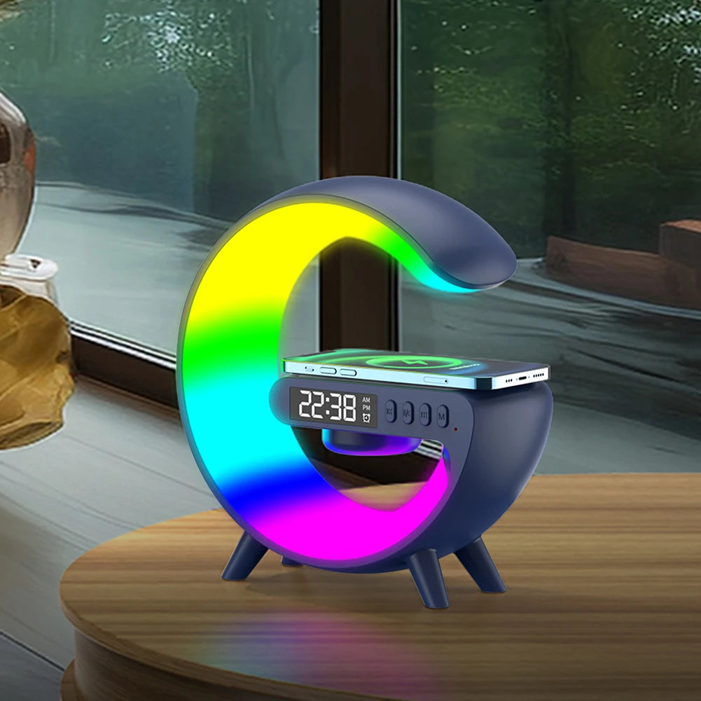 Wireless Speaker  Clock Charging Function Bedside Lamp