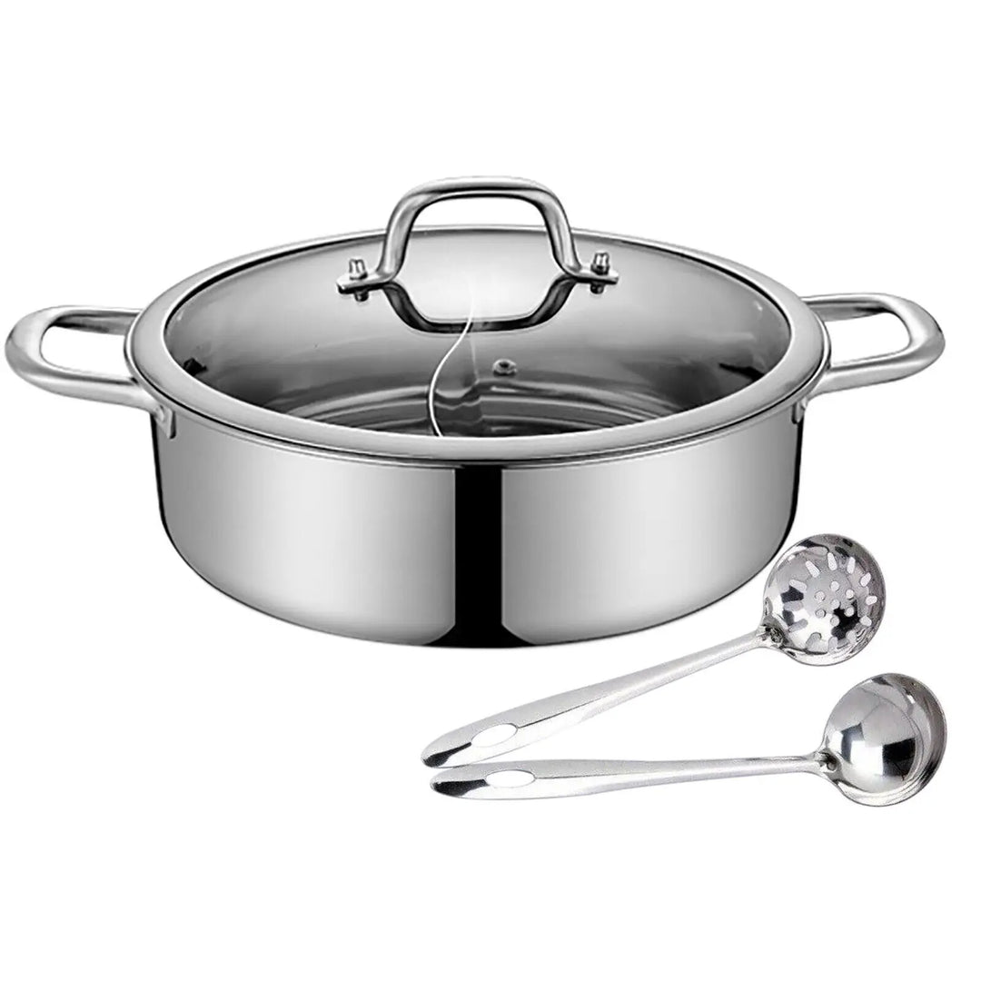 Stainless Steel Dual-Sided Hot Pot  Lid Divider