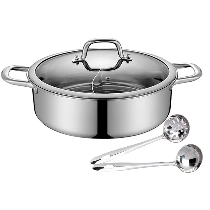 Stainless Steel Dual-Sided Hot Pot  Lid Divider