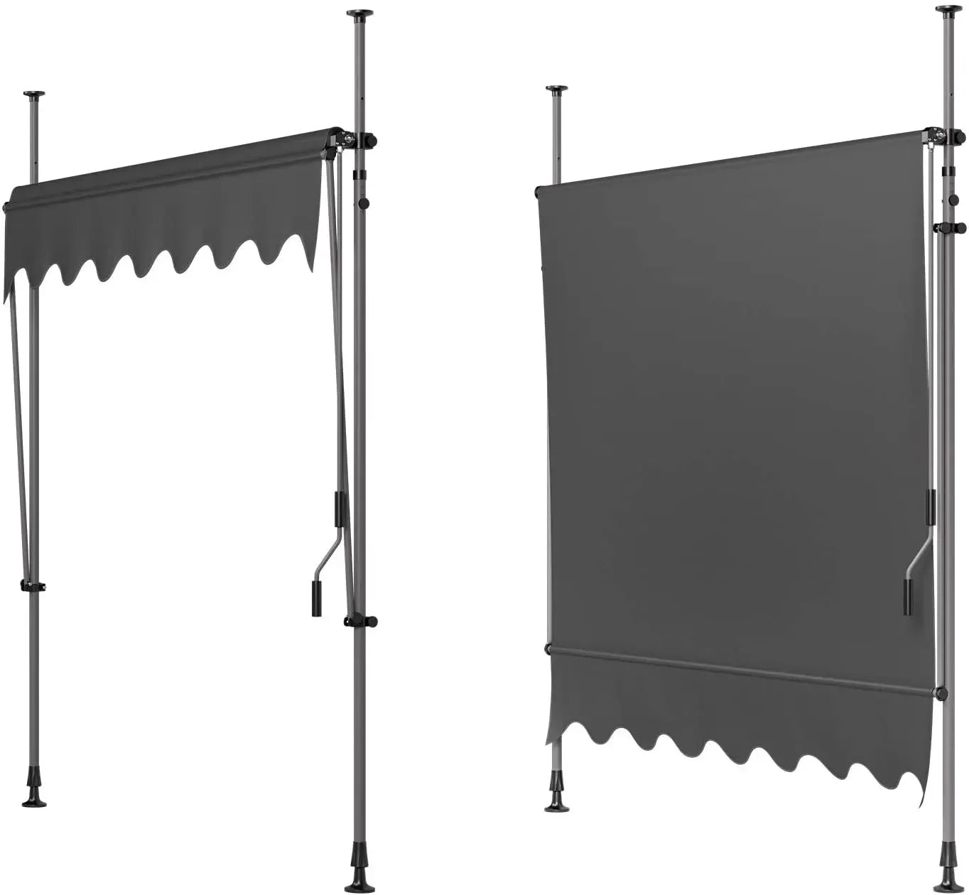 Awning Retractable UV50+ Garden Sun Protection with Hand Crank