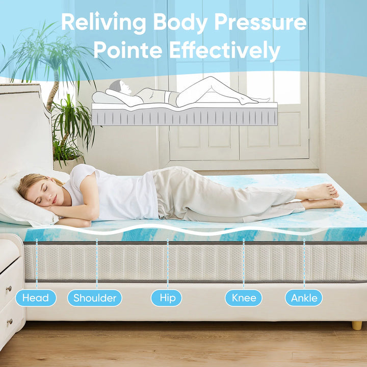 Memory Foam Mattress Topper Cooling Mattress Breathable