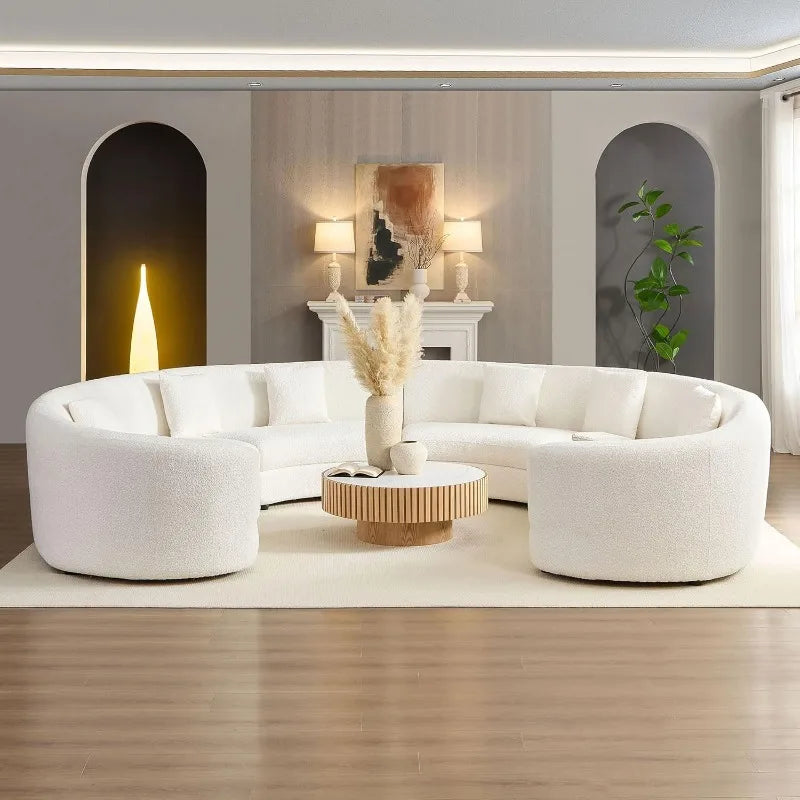 Modern Oversize Rearrangeable Curved Sectional Sofa