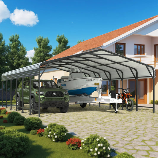 Outdoor Heavy Duty Garage Galvanized Car Shelter