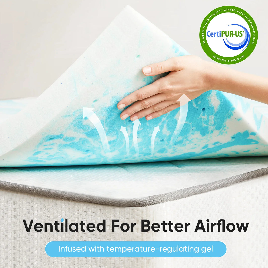 Memory Foam Mattress Topper Cooling Mattress Breathable