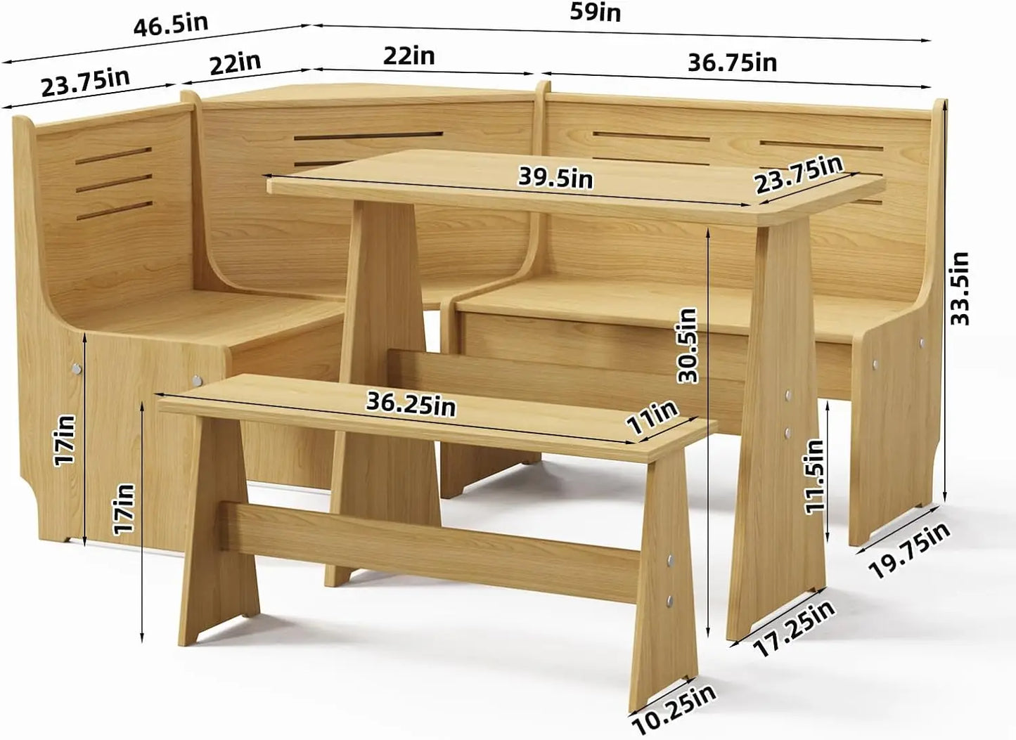 Farmhouse Dining Nook Modern Small Dining Table