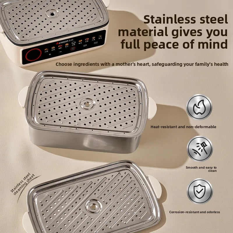 All-Steel Eectric Steamer  Stewing Pot Large Capacity