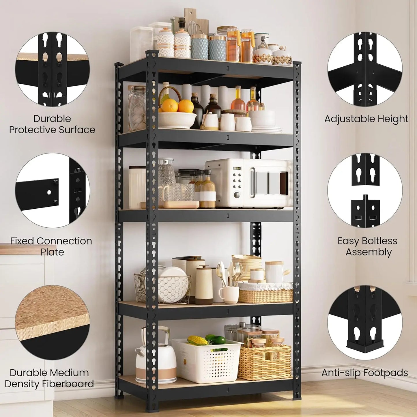 Storage Shelves, 5 Tier Heavy Duty   Garage Pantry