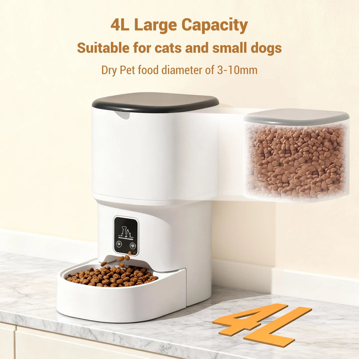 Programmable 4L Automatic Pet Feeder Up to 6 Meals